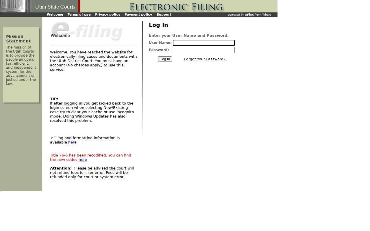 Wasatch County civil docket district eFile portal